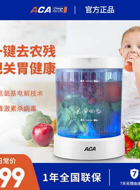 ACA/北美电器洗菜机果蔬水果清洗机家用蔬菜消毒全自动净化机