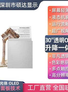 lg55寸oled升降透明屏触摸电容伸缩互动触控车载滑轨广告显示屏幕