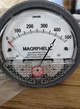 500pa双指针压差表管道风压表Prosinton带指示差压表250pa负压表