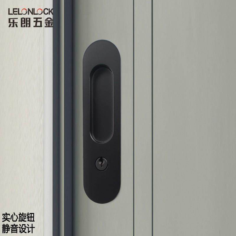 不锈钢移门锁酒店卫生间木门推拉锁厨房内嵌推拉隐形门锁具
