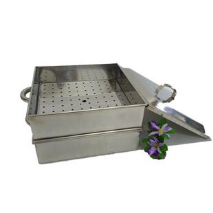 不锈钢方形蒸笼蒸屉蒸格蒸锅冲孔笼盖正方形蒸包子39X39CM