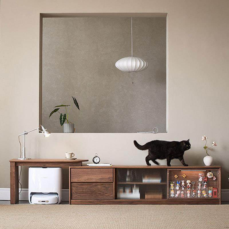 北美黑胡桃木全实木简约形电视柜可伸缩落地樱桃木小户型一体靠墙,机械设备,其他机械设备,淘宝优惠券,粉丝福利购,淘宝优惠卷