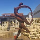 工厂铜跳舞人物景观雕塑抽象男人女人舞蹈人物铜摆件