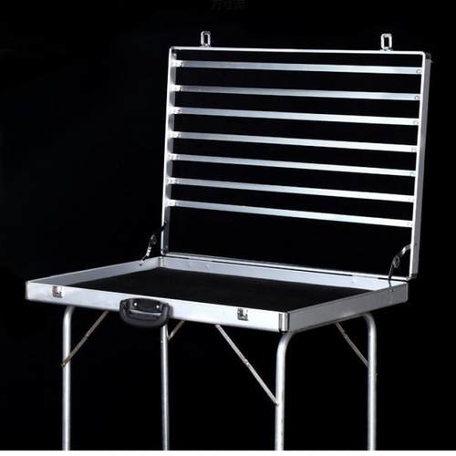 多功能可折叠摆摊箱夜市摆摊地摊箱首饰箱饰品展示架桌铝箱厂批ZM