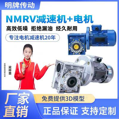 NMRV蜗轮蜗杆减速机RV030/040/050/063/075/090配YE3三相异步电机