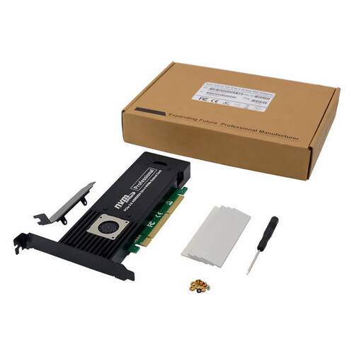 PCI-E3.04口NVMEASM2824免供电NVMeSSD服务器级扩展卡