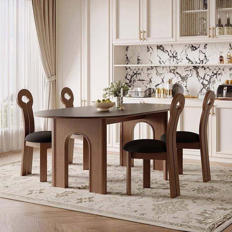 法式中古餐桌小户型椭圆形吃饭桌子家用饭桌黑色岩板餐桌椅组合,农用物资,其他肥料,淘宝优惠券,粉丝福利购,淘宝优惠卷