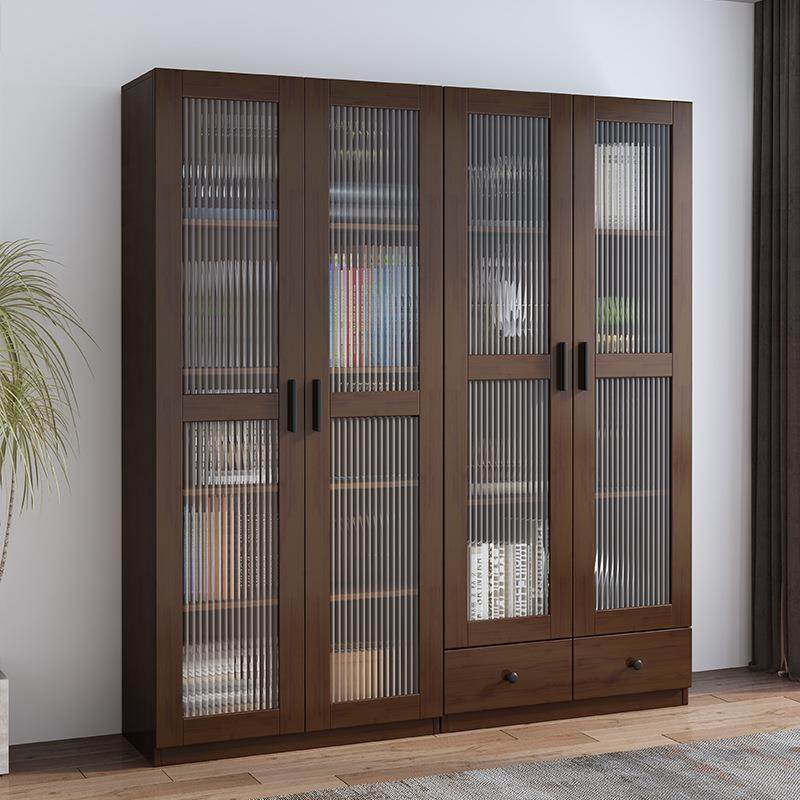 实木书柜组合落地置物柜客厅轻奢收纳柜现代简约带玻璃门储物柜子,节庆用品/礼品,新娘配件,淘宝优惠券,粉丝福利购,淘宝优惠卷