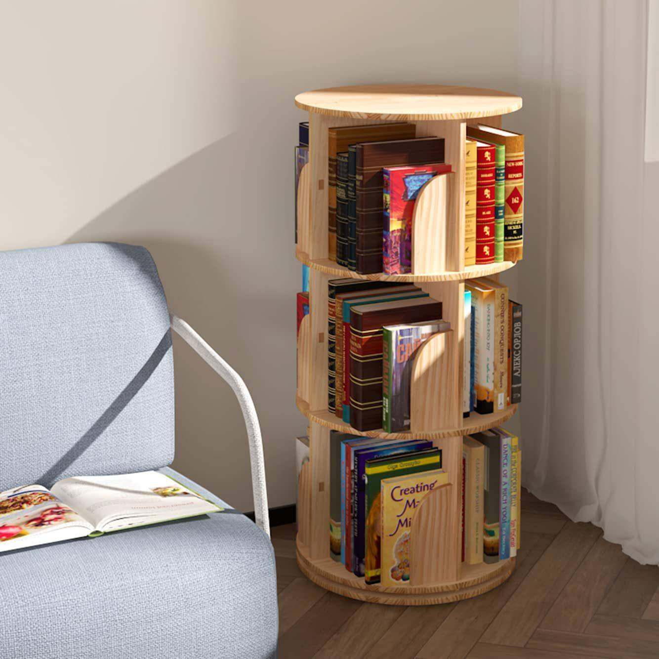 实木旋转书架书柜落地简易学生儿童绘本架书本收纳柜子置物架木质,农用物资,其他肥料,淘宝优惠券,粉丝福利购,淘宝优惠卷