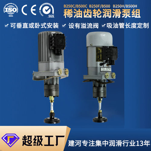 建河直销B型可连续可间歇B250CB500FB250FB500H稀油润滑齿轮泵组