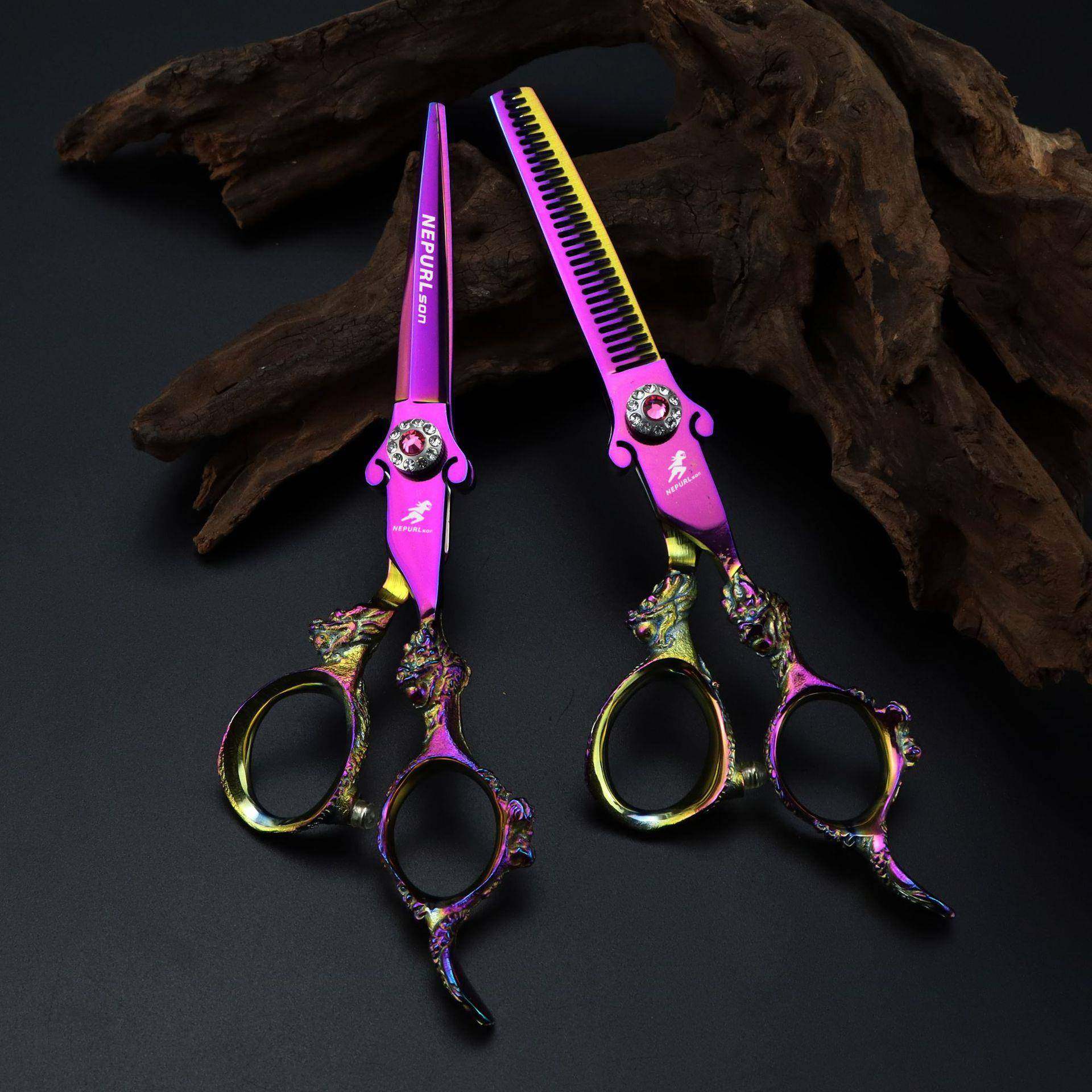 6.0寸奈普森粉色剑型龙柄美发剪理发剪平剪牙剪打薄剪,智能设备,其他智能设备,淘宝优惠券,粉丝福利购,淘宝优惠卷