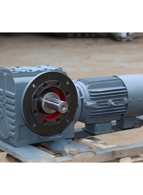 传邦传动直发SF97-Y15-26.31斜齿蜗轮蜗杆减速器轴输入轴输出