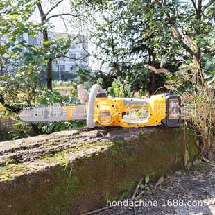 保时泰T800自动泵油锂电单手锯家用小型10寸电锯充电式 手持伐木锯