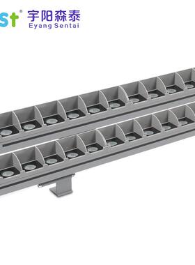 LED洗墙灯格栅条形灯防眩带荧光遮光罩新款DMX512灯具RGB防水