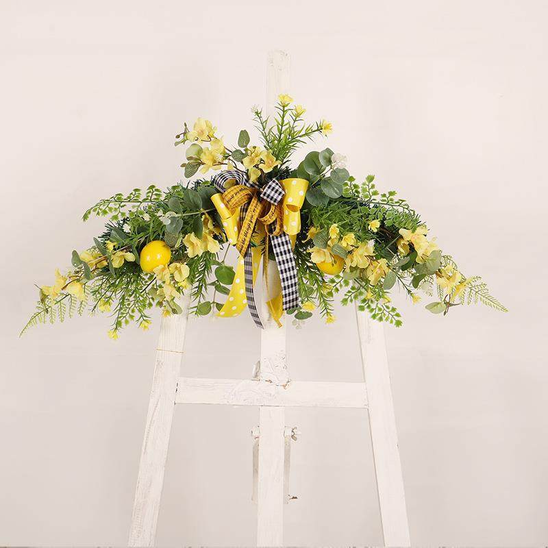 鸿禹春季仿真花柠檬飘带门楣墙壁门挂家居婚礼装饰壁挂,机械设备,其他机械设备,淘宝优惠券,粉丝福利购,淘宝优惠卷