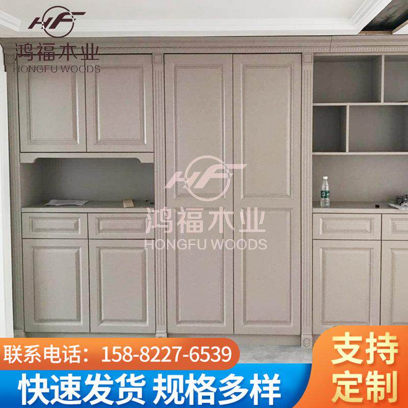 整体衣帽间推拉门衣柜北欧实木家具衣橱卧室衣帽间组合