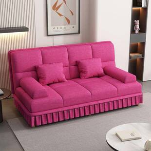 沙发床两用多功能折叠小户型简约猫爪皮客厅懒人出租屋耐用服装店