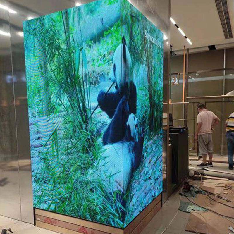 led柔性屏曲面弧形异形屏p2.5p3全彩圆柱屏广告室内led显示屏软屏