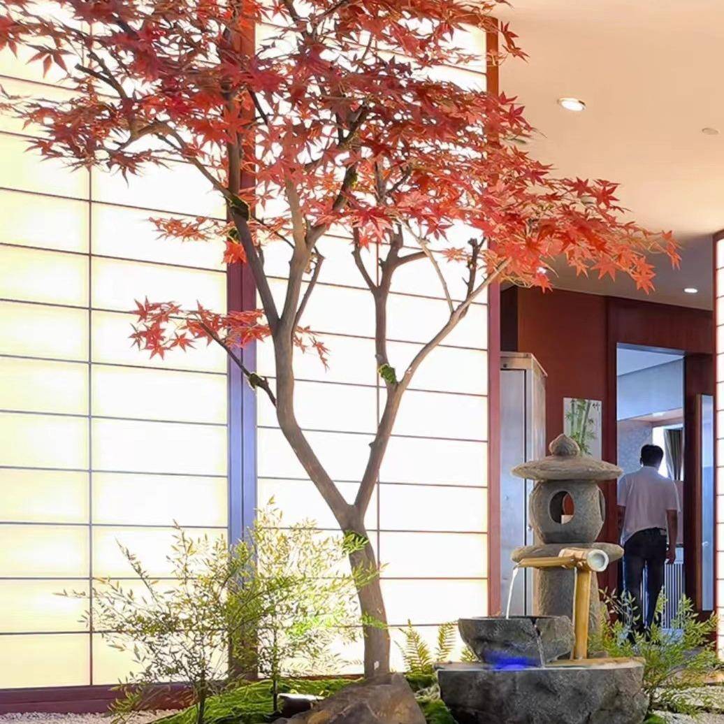 仿真红枫树假红枫树装饰热销场地布置道具假红枫酒店商场专用树