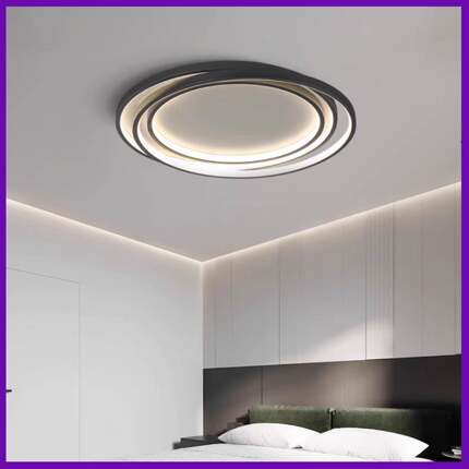 卧室吸顶灯现代简约2025年新款圆环形LED护眼主卧书房房间吸顶灯