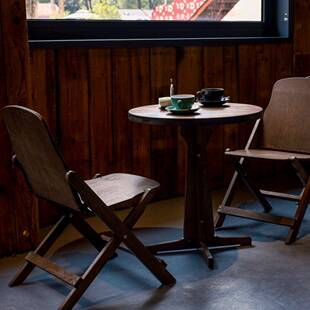 复古阳台休闲桌椅加厚户外庭院折叠桌椅餐厅餐椅桌子椅子家庭茶几