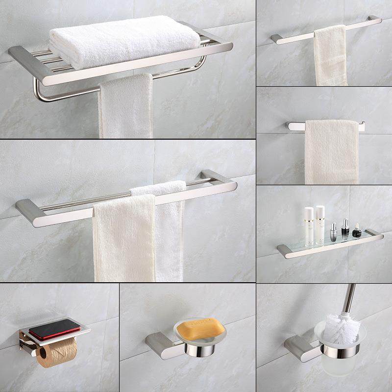 北欧304不锈钢浴室毛巾架酒店卫生间置物架壁挂式毛巾杆挂件套装,纺织面料/辅料/配套,纺织机械配件,淘宝优惠券,粉丝福利购,淘宝优惠卷