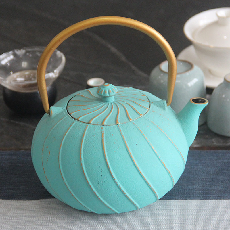 精美时尚家用烧水煮茶泡茶铸铁壶茶壶茶具套装简约居家摆件饰品