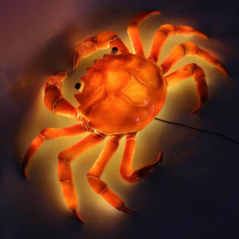 户外防水树脂螃蟹灯海鲜水池池塘装饰灯海鲜店招牌公园发光景观灯,机械设备,其他机械设备,淘宝优惠券,粉丝福利购,淘宝优惠卷