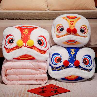 蛇年抱枕被两用毯子二合一办公室抱枕靠垫午睡枕头汽车小靠枕