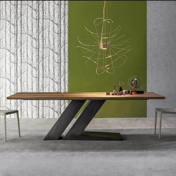 现代简约书桌原木会议桌设计师洽谈桌北欧实木餐桌个性现代办公桌