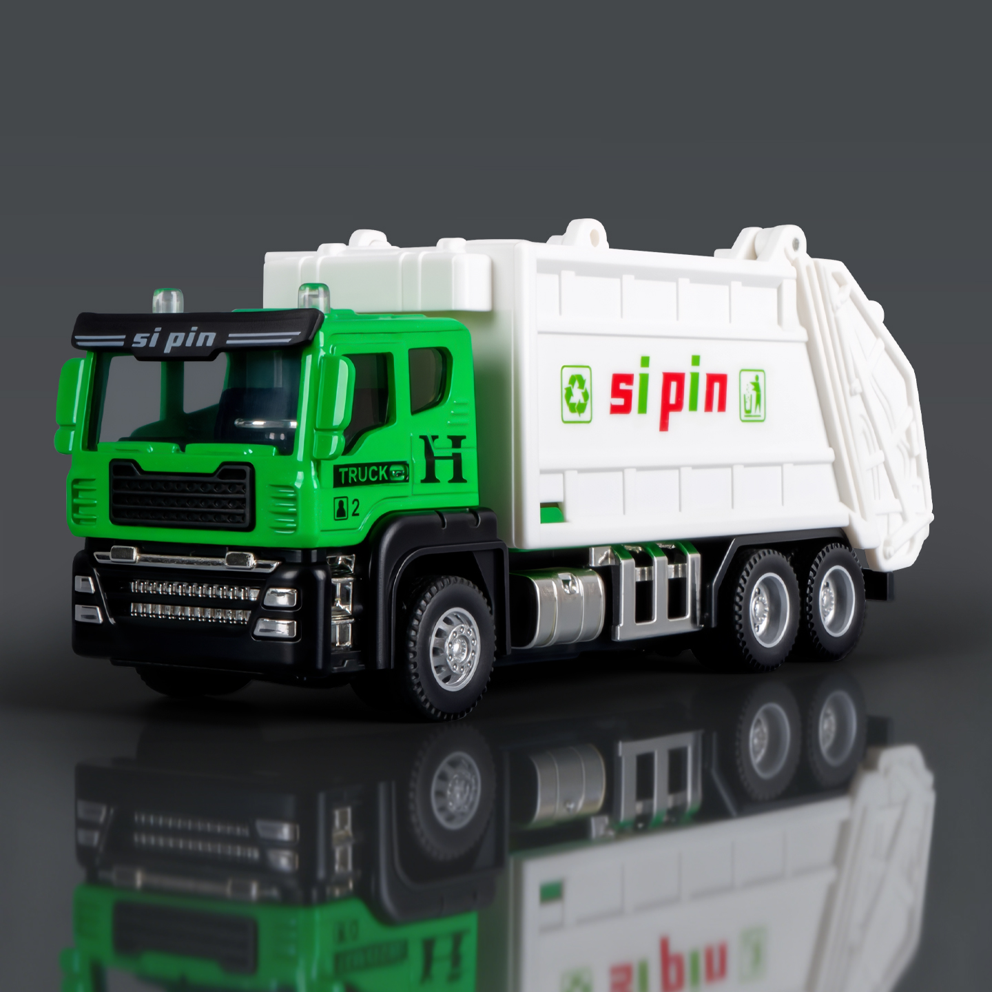 儿童惯性环卫垃圾车男孩仿真模型