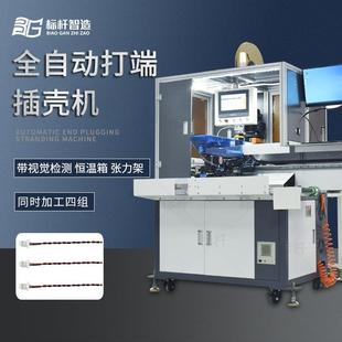 厂家直销打端穿胶壳机扭麻花穿胶壳机打端沾锡插壳机电子连接器