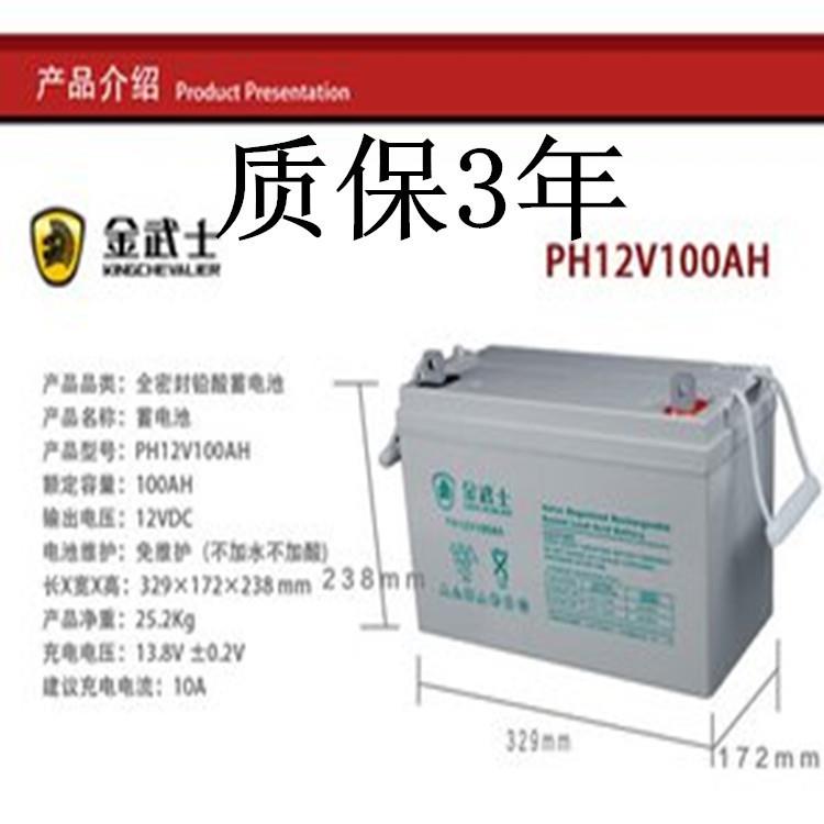 金武士蓄电池PG100-12-YA胶体电池12v100ah