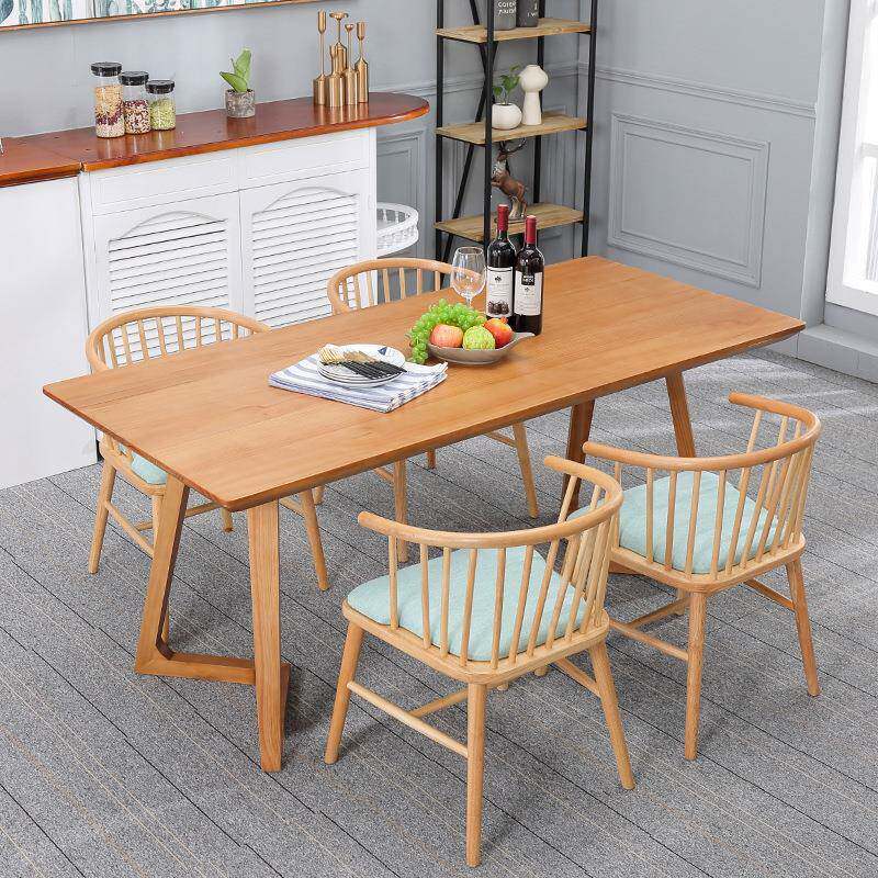 北欧家用实木餐桌椅组合小户型客厅吃饭饭桌椅餐厅四人位用餐桌子