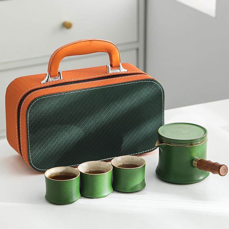 竹节仿青旅行茶具陶瓷便携收纳侧把壶小套装户外快客杯泡茶杯,畜牧/养殖物资,畜牧/养殖器械,淘宝优惠券,粉丝福利购,淘宝优惠卷