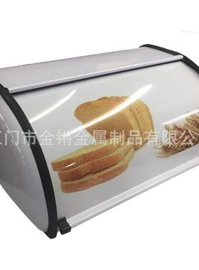 eBay白色金属小鼓型面包箱正面盖印花