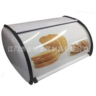 eBay白色金属小鼓型面包箱正面盖印花