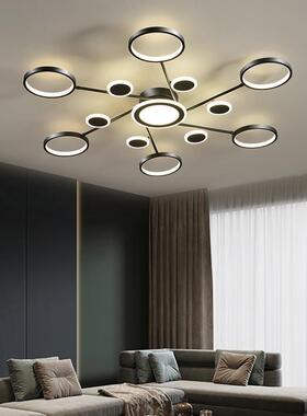 2024年新款北欧客厅灯轻奢灯具现代简约大气金色led卧室吸顶灯饰