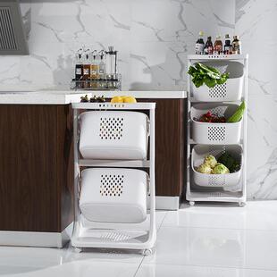 厨房收纳筐幼儿园儿童玩具收纳箱篮整理多层可叠加置物架果蔬菜框