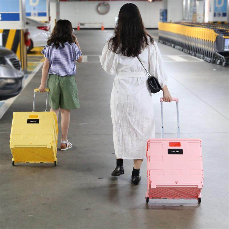 升级带滑块款加厚PP塑料折叠整理箱带滚轮铝杆带盖家用超市购物车,农用物资,其他肥料,淘宝优惠券,粉丝福利购,淘宝优惠卷