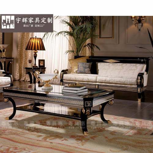 欧式实木布艺沙发组合新中式新古典大小户型客厅家具样板间