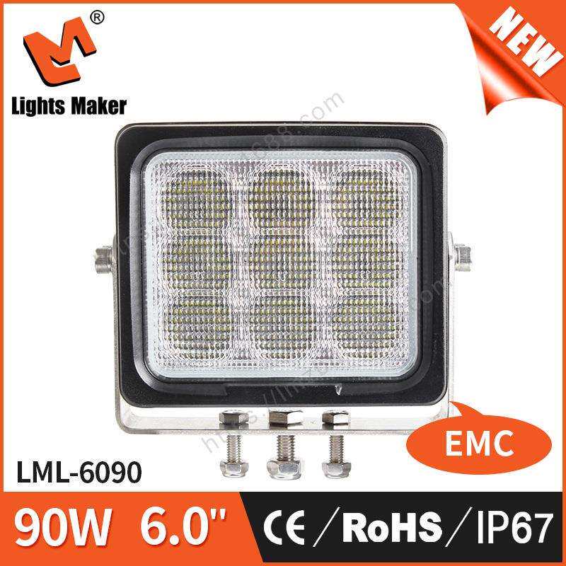LED工作灯机械灯汽车货车卡车倒车灯车顶灯前杠灯609090W