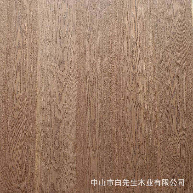 中山实木新三层白腊木水曲柳擦灰色拉丝实木复合地板