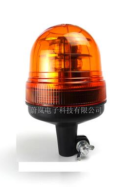 R6512-24V高亮12LED爆闪旋转警示灯工程叉车顶警告圆灯黄色