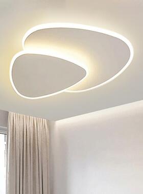 简约现代led卧室吸顶灯房间灯北欧创意白色几何三角形餐厅书房灯