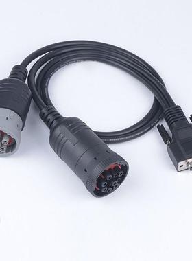 适用于DB15Pin连接线康明斯9针转接线6PIN卡车发动机诊断线