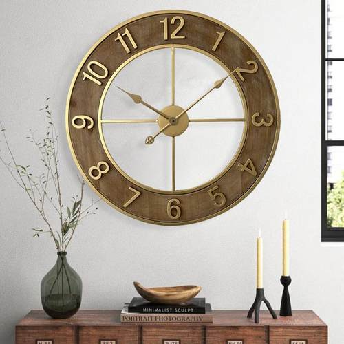 美式复古挂钟客厅钟表家用北欧装饰艺术挂表创意简约个性挂墙时钟