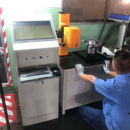 新光科技法兰外圆面打码机深度刻印XG5-CF气动打标机法兰打标机