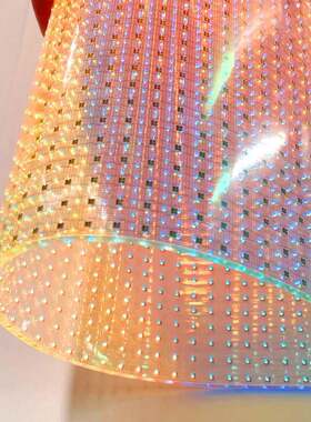 led晶膜屏会议展厅LED玻璃薄膜透明屏柔性贴屏元和丰室外