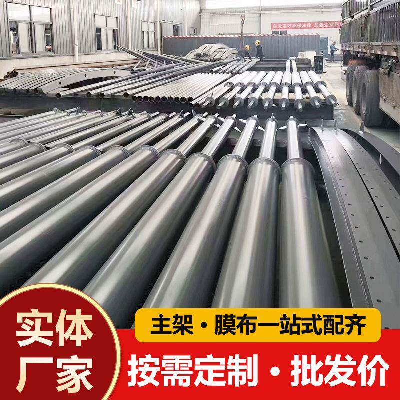 景观钢结构七字型充电桩雨蓬pvdf遮阳篷膜结构张拉膜车棚雨棚